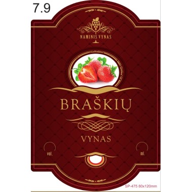 Etiketė BORDO Braškių vynas