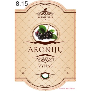 Etiketė KREMINĖ Aronijų vynas