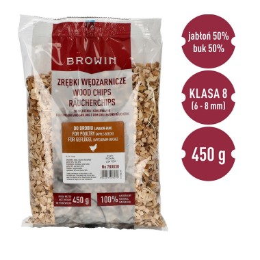Obels/Bukmedžio medienos drožlės vištienos rūkymui/kepimui 450g