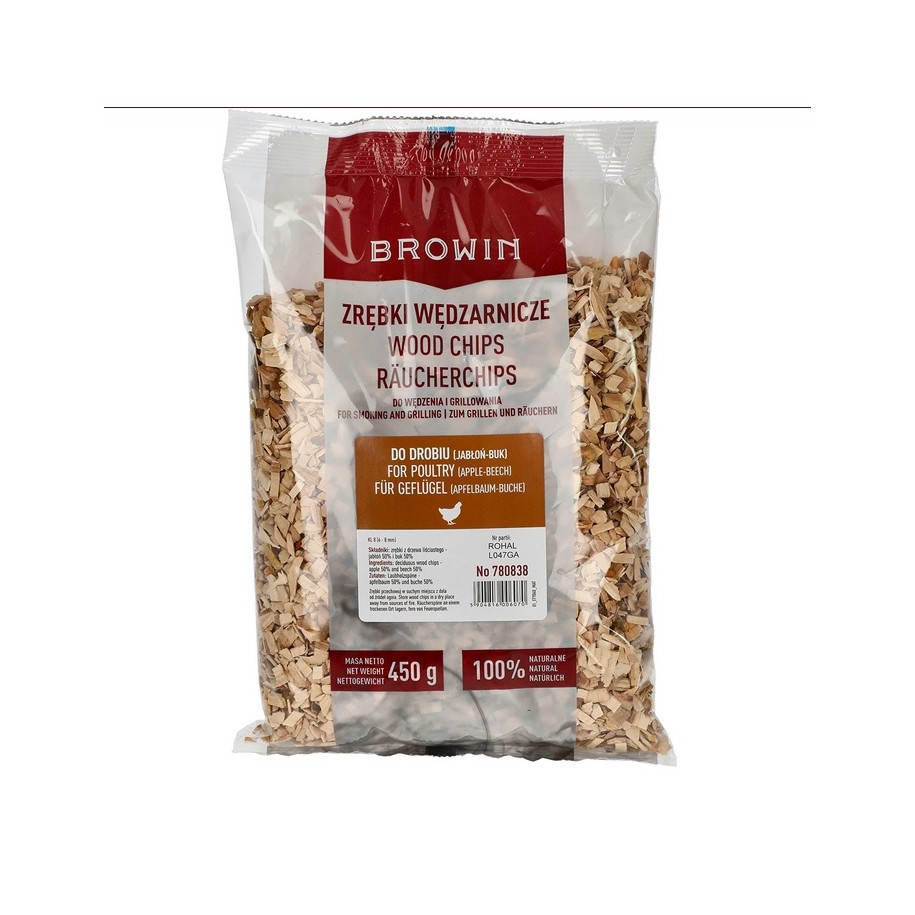 Obels/Bukmedžio medienos drožlės vištienos rūkymui/kepimui 450g