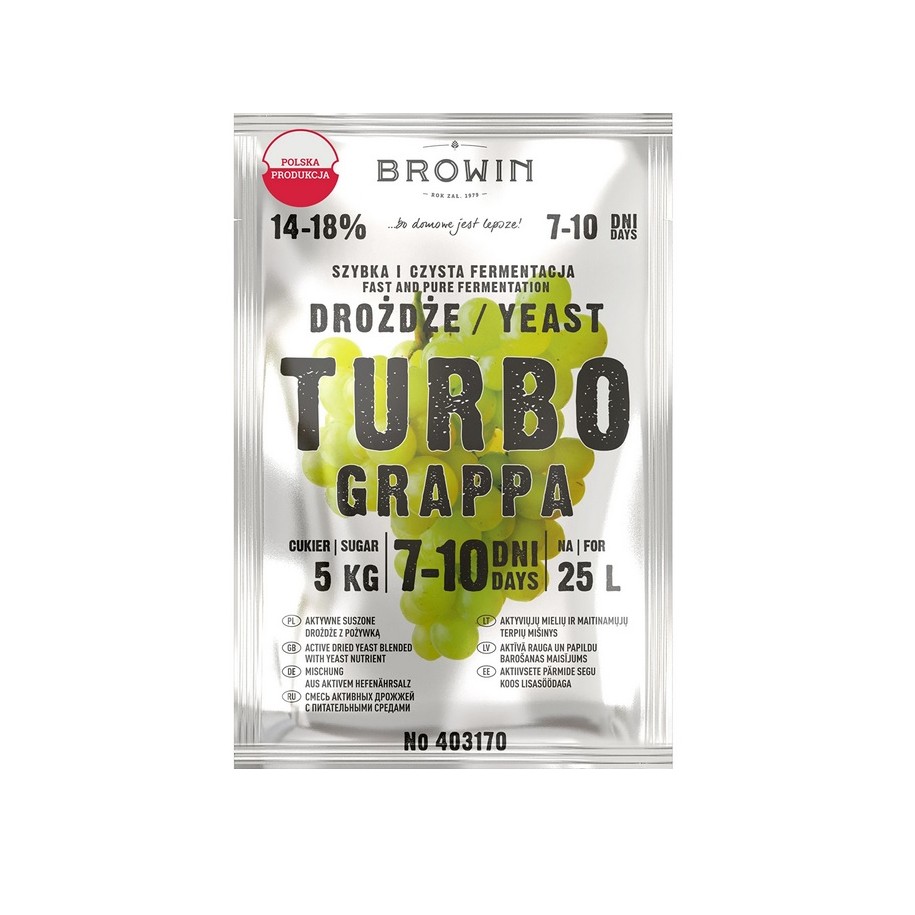 Spiritinės TURBO GRAPPA mielės