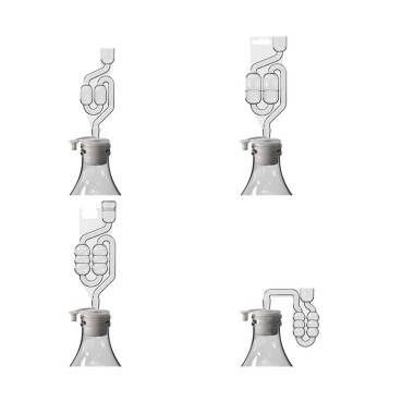 Guminis kamštis fermentacijai 48/44mm su kamšteliu