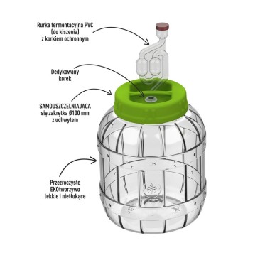 3ltr. Plastikinis indas rauginimui
