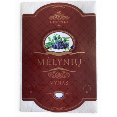 Etiketė BORDO Mėlynių vynas