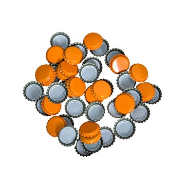 26mm ORANŽINIAI karūniniai kamšteliai 100vnt
