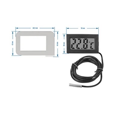 Elektroninis termometras su zondu ir rėmeliu