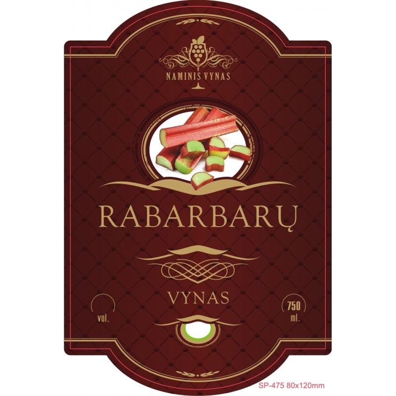 Etiketė BORDO Rabarbarų vynas